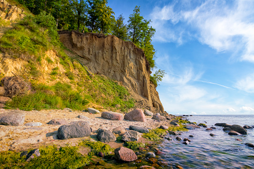 Holidays in Poland - High cliff over Baltic sea in Gdynia Orlowo, Pomorskie province