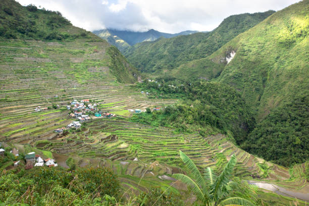 istock Rice terraces and Banaue village on Philippines 1246983831