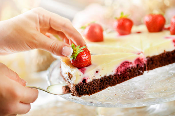 istock Delicious strawberries tart with vanilla cream on top. 1246996996
