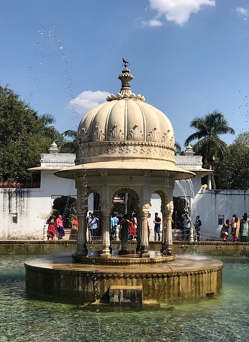 Udaipur, Rajasthan/India : October 19, 2018 - Fountain at Saheliyon ki Bari, Udaipur