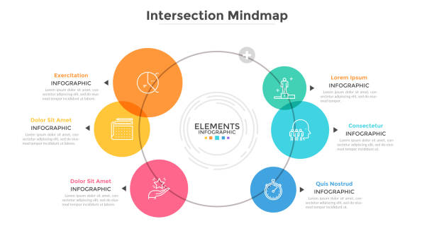 최신 인포그래픽 템플릿 - mindmap stock illustrations