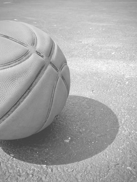 istock Basketball close up black and white 1247005274