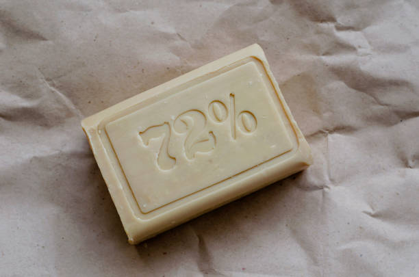 istock Single piece of eco soap close-up. 1247011568
