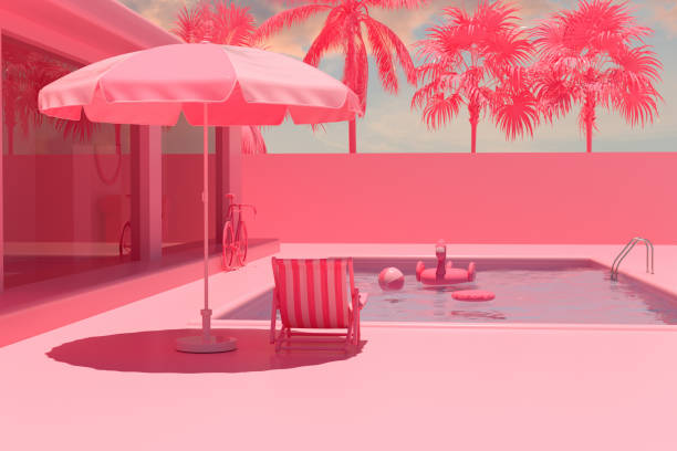 istock Summer Holiday Villa with Swimming Pool, Self Isolation 1247011653