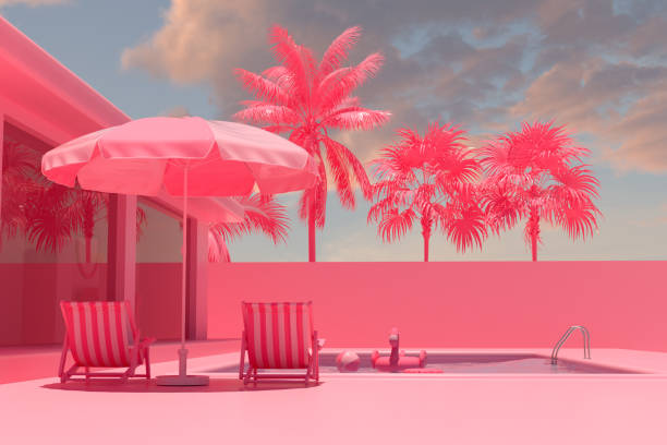 istock Summer Holiday Villa with Swimming Pool, Self Isolation 1247011669