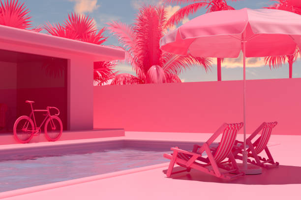 istock Summer Holiday Villa with Swimming Pool, Self Isolation 1247012317