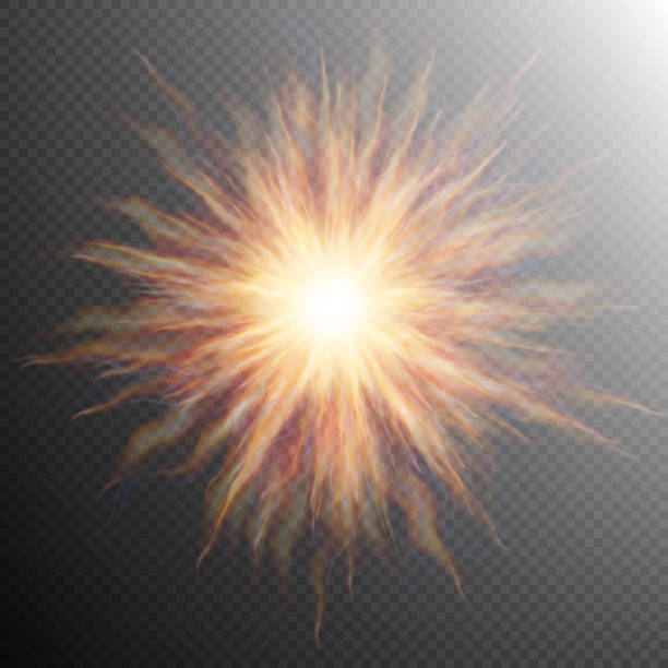 爆発、ビッグバン、火災バースト。eps 10 - fireball big bang fire exploding点のイラスト素材／クリップアート素材／マンガ素材／アイコン素材