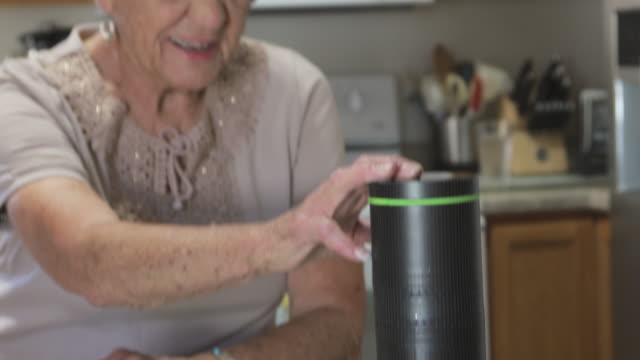Senior Adult Female in Domestic Residence Kitchen 4K Video