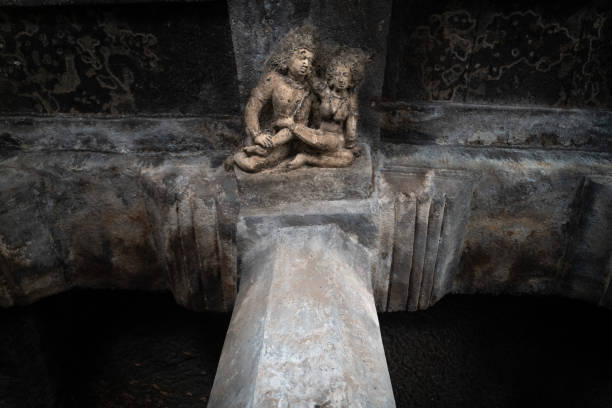 istock Aurangabad/India-06.02.2019:The view inside old hindu cave temple in India 1247023187