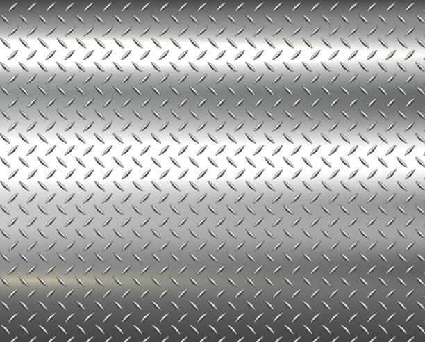 The diamond steel metal texture background The diamond steel metal sheet texture background, vector illustration. industry backgrounds stock illustrations