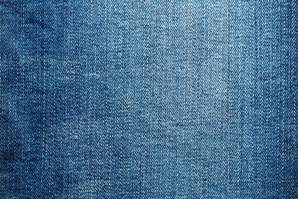 blue jean denim texture - seam macro rough striped imagens e fotografias de stock