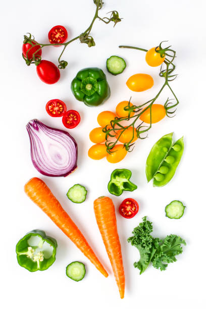 istock Colorful vegetables on white background 1247029326