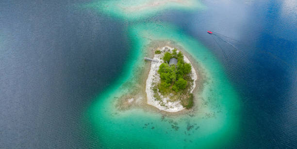 istock Wonderful Eibsee in Bavaria at the German Alps from above 1247032741