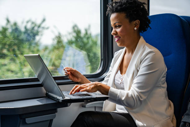 istock Bussines woman paying with card 1247034360