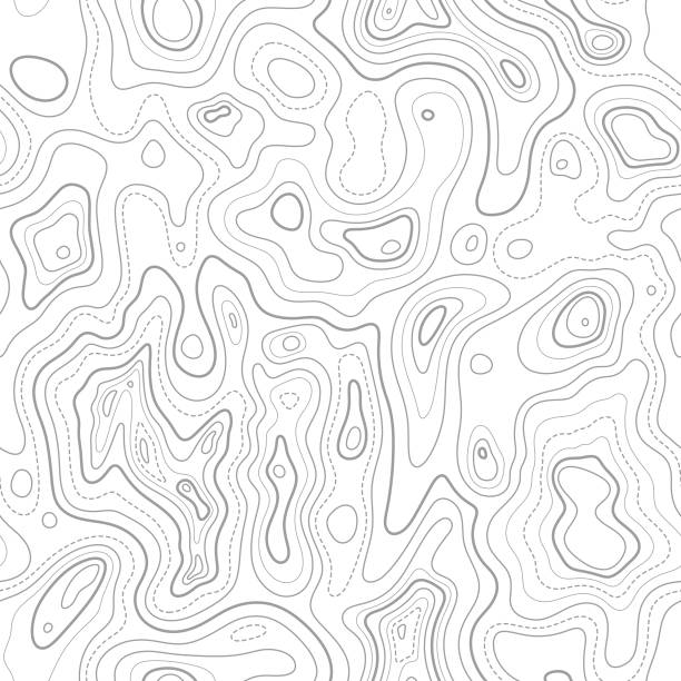 Seamless Topographic Contour Lines This detailed illustration of topography lines repeats seamlessly and the vector file can be scaled infinitely without loss of quality. This topographic map style abstract pattern would make an ideal background and can easily be coloured and customised to suit your needs. Contour Drawing stock illustrations