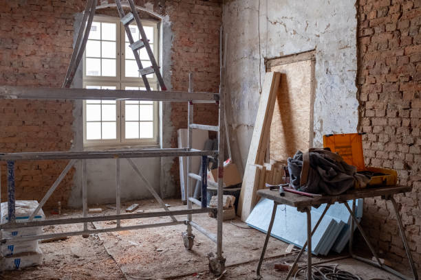 istock on an old building site there is a scaffold and a ladder in one room 1247048314