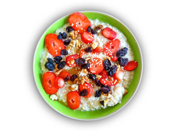 istock Oatmeal with strawberries 1247055616