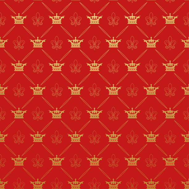 red royal hintergrund wallpaper textur muster vektor illustration - nobility stock-grafiken, -clipart, -cartoons und -symbole