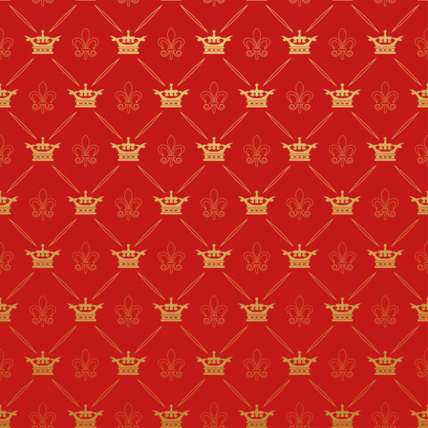 ilustrações de stock, clip art, desenhos animados e ícones de red royal background wallpaper texture pattern vector illustration - majestade