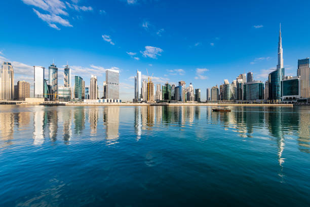 istock Dubai skyline at the Dubai Creek 1247078845