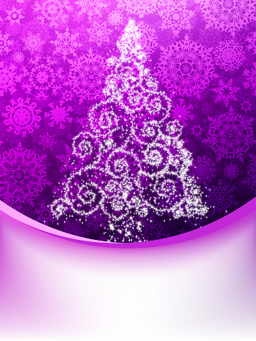 Christmas Tree, Greeting Card. EPS 10 vector file included