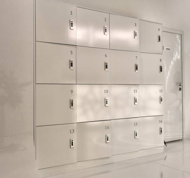 istock luggage storage,Cells in a luggage office with keys 1247099744