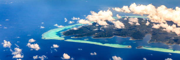 istock Bora Bora Island, French Polynesia. Web banner in panoramic view. 1247113090