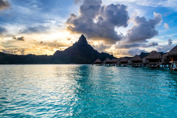 istock Bora Bora Island, French Polynesia. Web banner in panoramic view. 1247114674