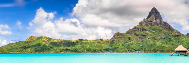 istock Bora Bora Island, French Polynesia. Web banner in panoramic view. 1247131822