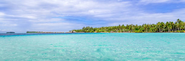 istock Bora Bora Island, French Polynesia. Web banner in panoramic view. 1247148998