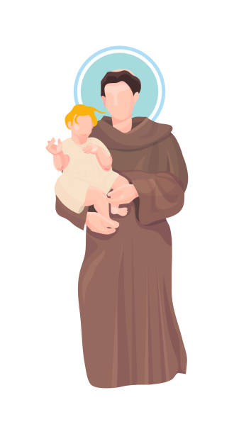 Saint Anthony of Padua vector art illustration