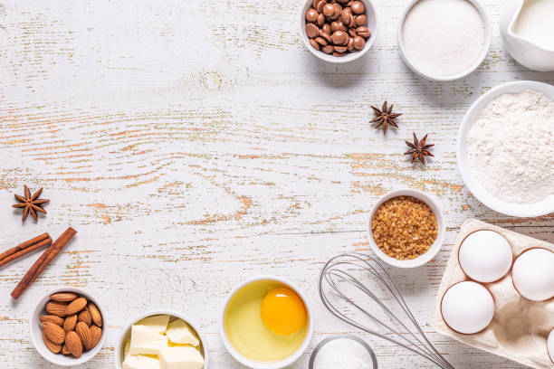 istock Ingredients for baking  - flour, eggs, salt, sugar, milk 1247153038