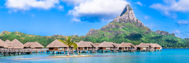 istock Bora Bora Island, French Polynesia. Web banner in panoramic view. 1247186197