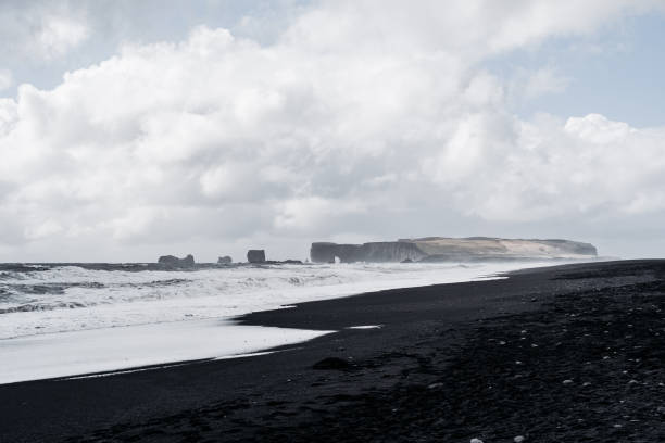 istock Iceland Vik south coast in winter shore on black beach volcanic 1247217334