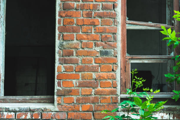 istock brick red wall. background of a old brick house. 1247224524