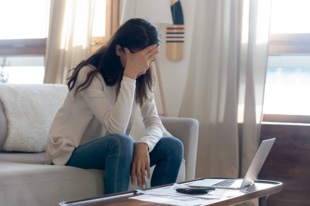 istock Upset young woman have financial bank problems 1247241372