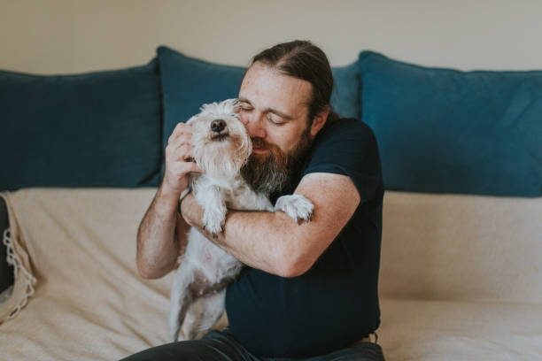 istock Pet owner is taking care and playing with his dog 1247272400