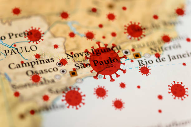 istock Coronavirus infection map, Sao Paulo 1247272556