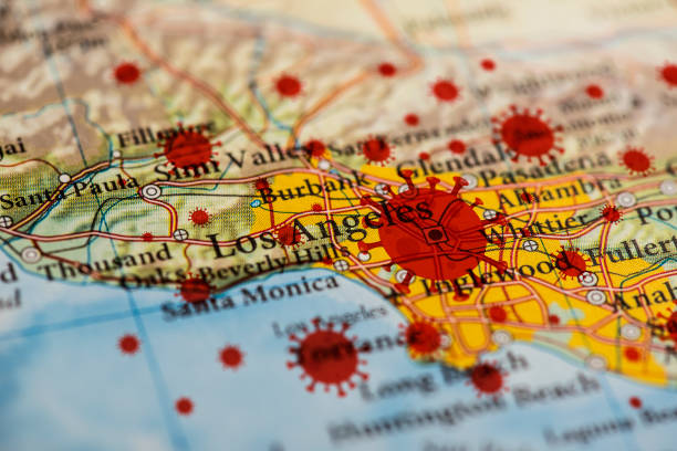 istock Coronavirus infection map, Los Angeles 1247272587