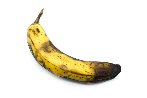 istock One rotten banana isolated on white background 1247275353