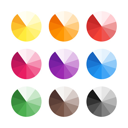Trendy flat color combinations on palette for your design.