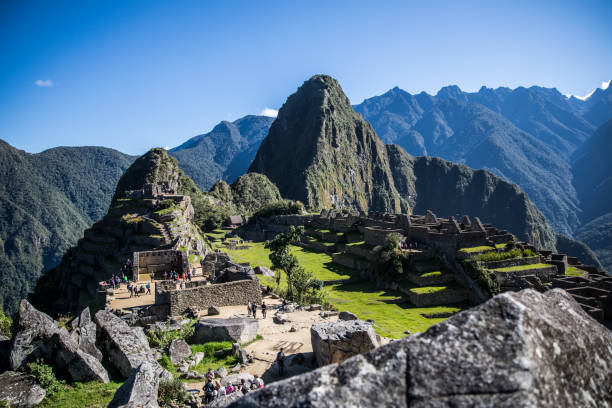 istock Machu Picchu in summer with a beautiful blue sky 1247292413