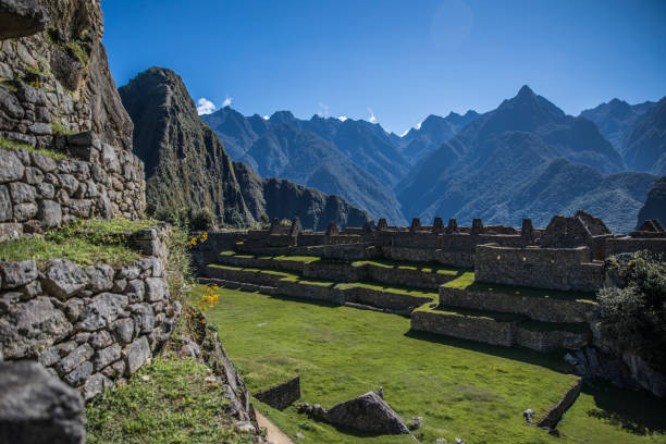 istock Machu Picchu in summer with a beautiful blue sky 1247293480