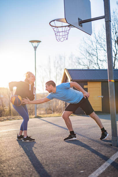 istock She is trying to score. 1247297299