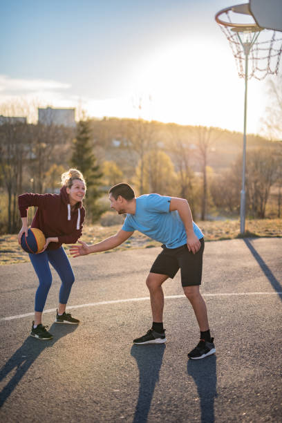istock She is trying to score. 1247299397