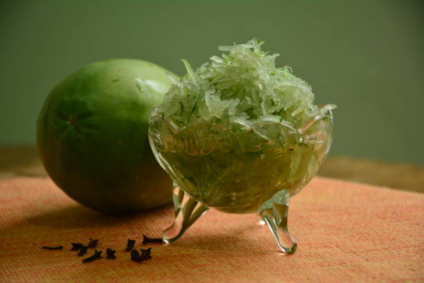 grated green papaya jam packaged in glass