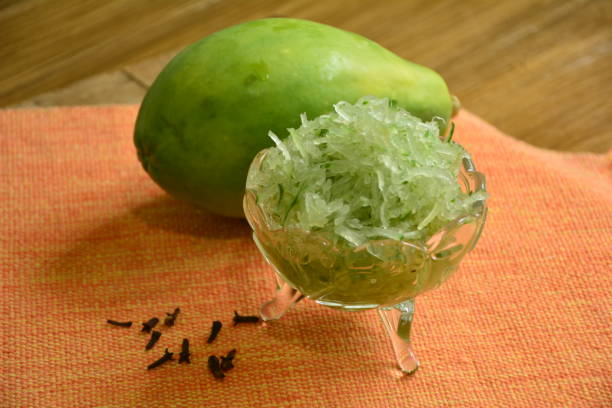 istock grated green papaya jam packaged in glass 1247324893