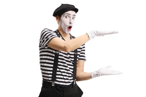 istock Funny mimic showing an invisible object 1247349776