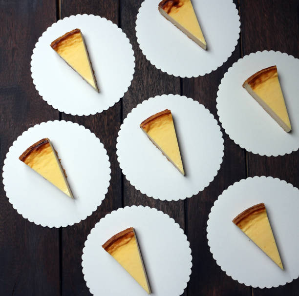 istock Cheesecake on wooden background 1247366503