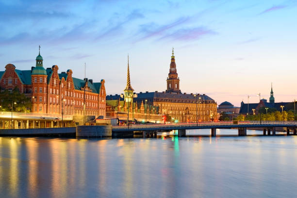 istock COPENHAGEN, DENMARK -  City center in sunset light 1247368576